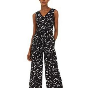 Calvin Klein NWT Sleeveless Floral Belted Jumpsuit NWT